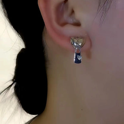 14K Gold-Plated Heart-Design Earrings