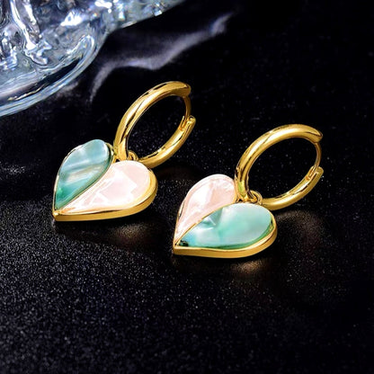 14K Gold-Plated Heart-Design Earrings