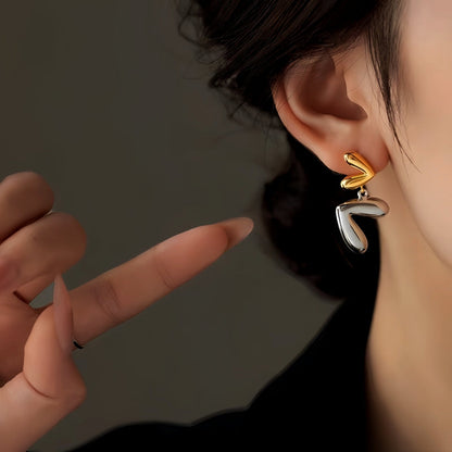 14K Gold-Plated Heart Earrings