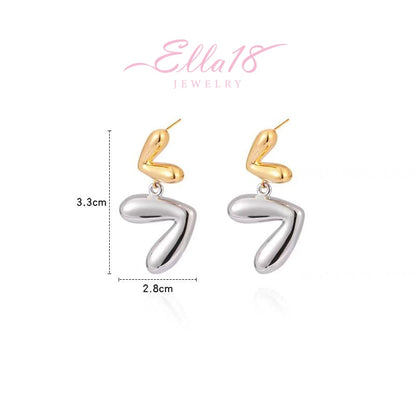 14K Gold-Plated Heart Earrings