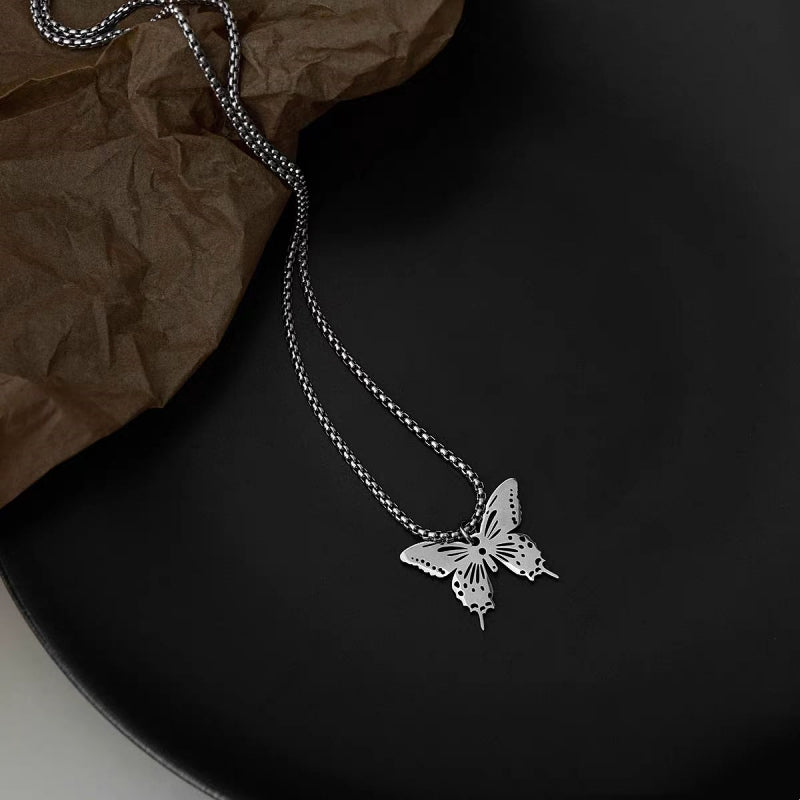 14K Gold-Plated Hollow Butterfly Necklaces