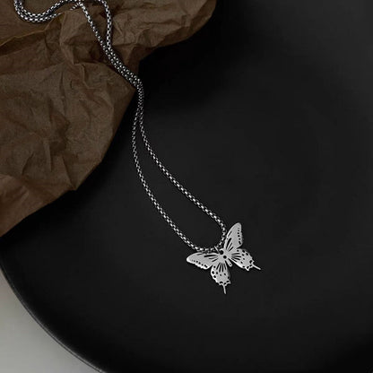 14K Gold-Plated Hollow Butterfly Necklaces