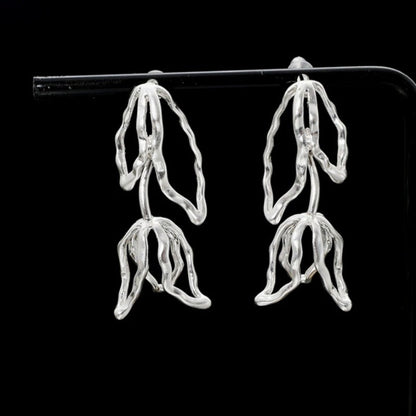 14K Gold-Plated Hollow Tulip Earrings