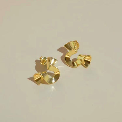 14K Gold-Plated Irregular Earrings