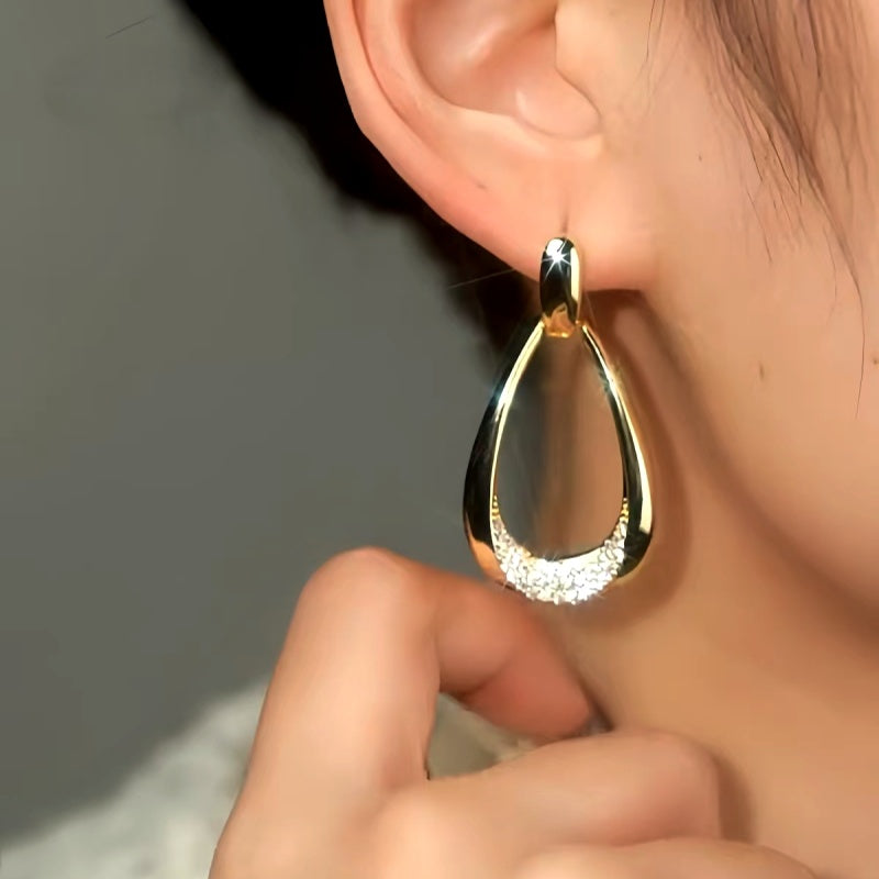 14K Gold-Plated Luxury Big Water Drop Earrings