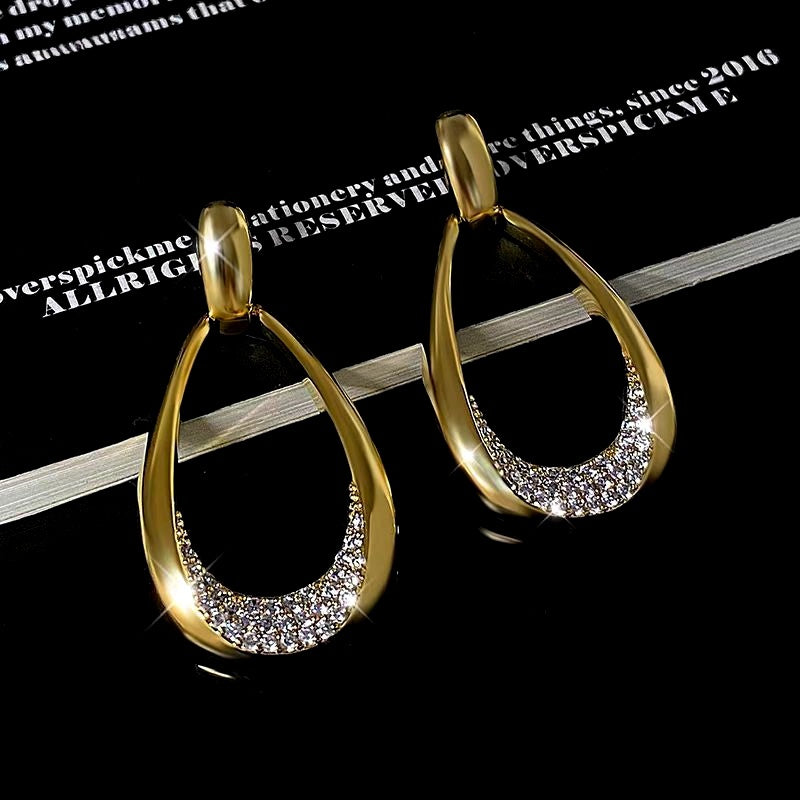 14K Gold-Plated Luxury Big Water Drop Earrings