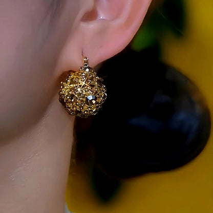 14K Gold-Plated Luxury Diamond Earrings