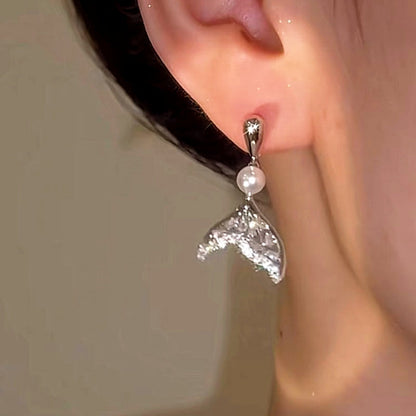 14K Gold-Plated Luxury Fishtail Earrings
