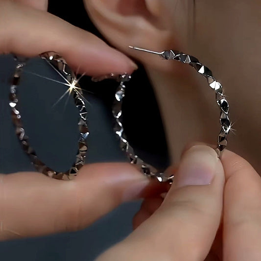 14K Gold-Plated Luxury Hoop Earrings