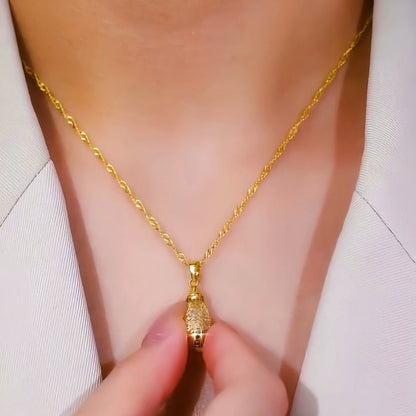 14K Gold-Plated Luxury Mesh Drop Necklaces