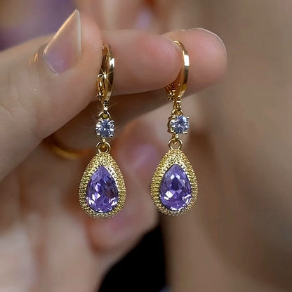 14K Gold-Plated Luxury Water Drop Earrings