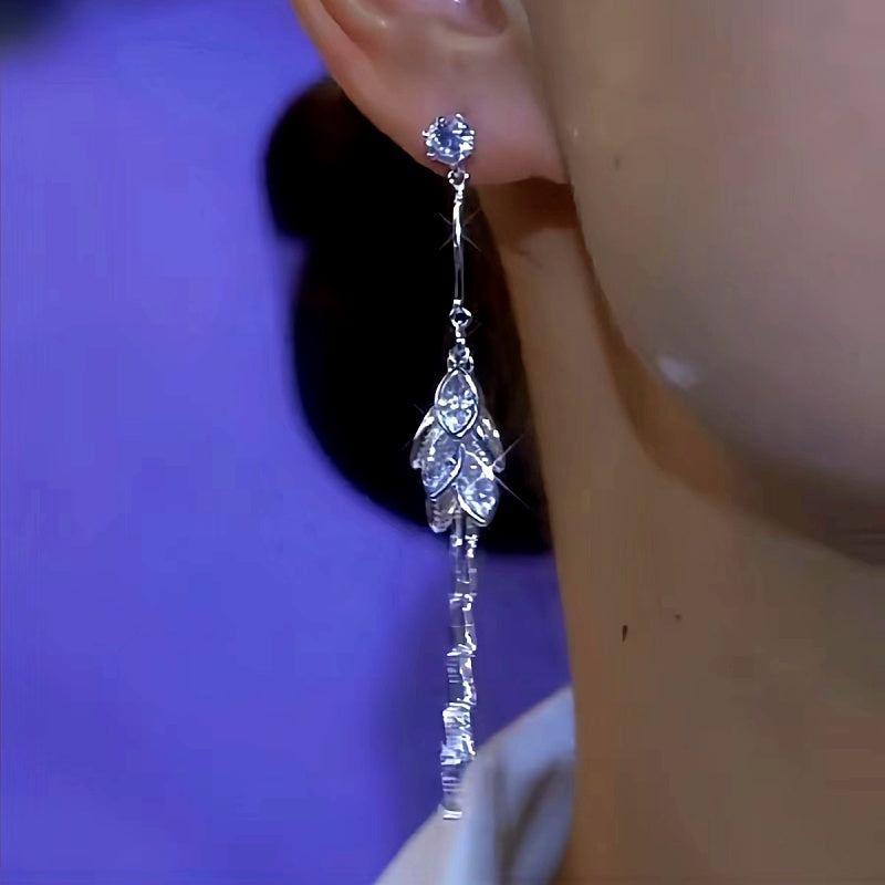 14K Gold-Plated Luxury Wheat Long Tassel Earrings