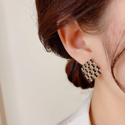 14K Gold-Plated Luxury Zircon Daimond Studs