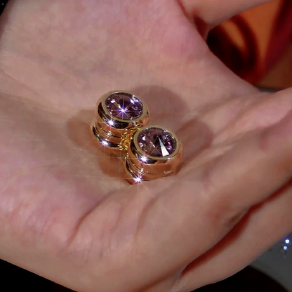 14K Gold-Plated Magnetic Stud Earrings