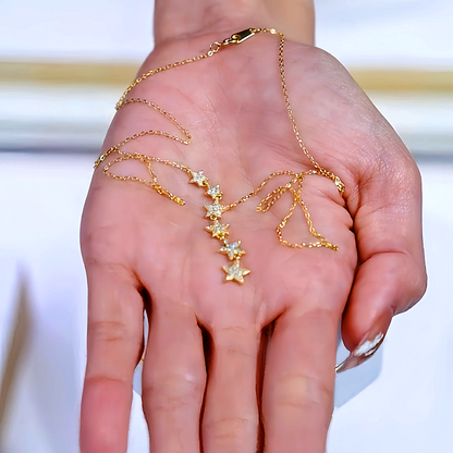 14K Gold-Plated Micro-Inlaid Zircon Big Dipper Necklace