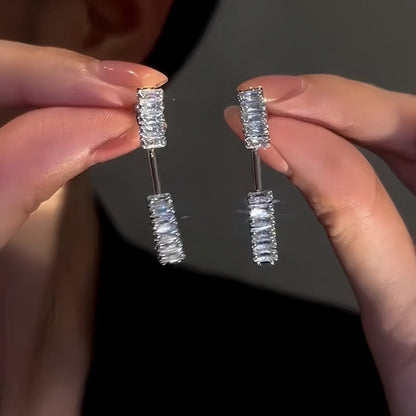 14K Gold-Plated Micro-Inlaid Zircon Earrings