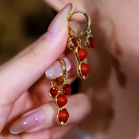 14K Gold-Plated Peanut Earrings