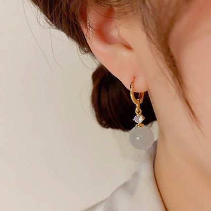 14K Gold-Plated Pearl Earrings