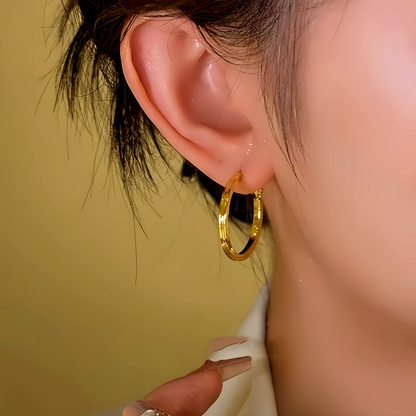 14K Gold-Plated Plan Hoop Earrings