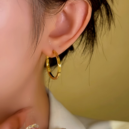 14K Gold-Plated Plan Hoop Earrings