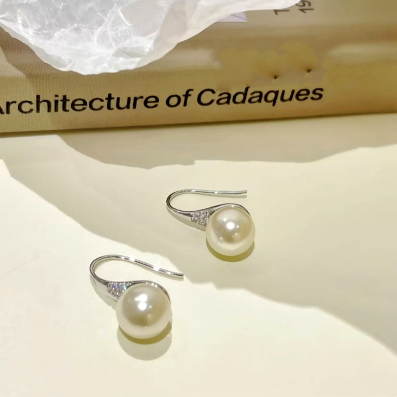 14K Gold-Plated Simple And Versatile Pearl Earrings