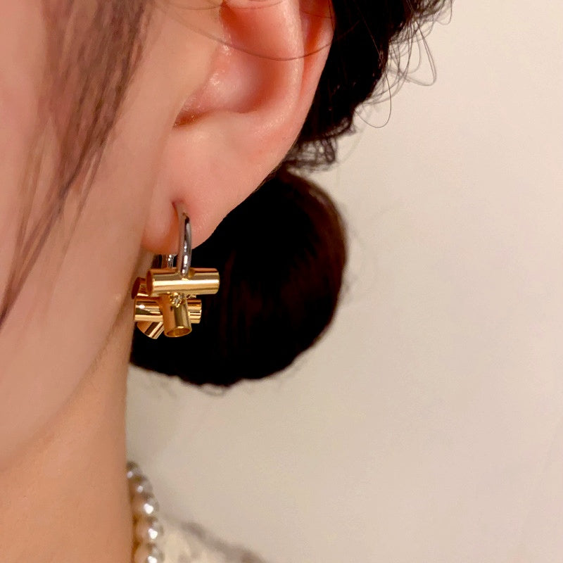 14K Gold-Plated Simple C-Shaped Earrings