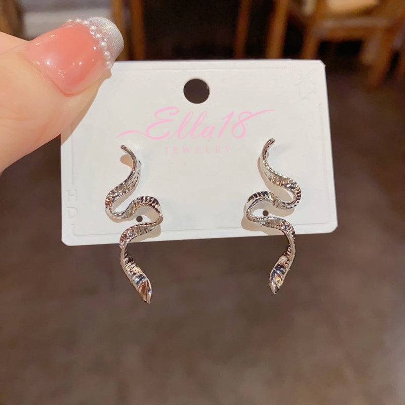 14K Gold-Plated Snake Earrings