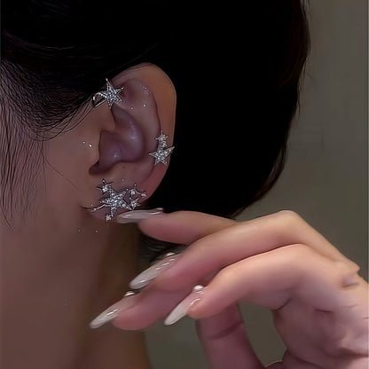 14K Gold-Plated Star Ear Cuffs ( 1 Pair )