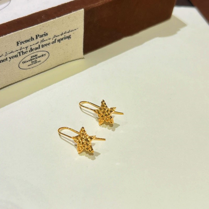 14K Gold-Plated Star Ear Hook Earrings