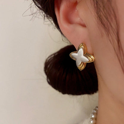 14K Gold-Plated Star Stud Earrings