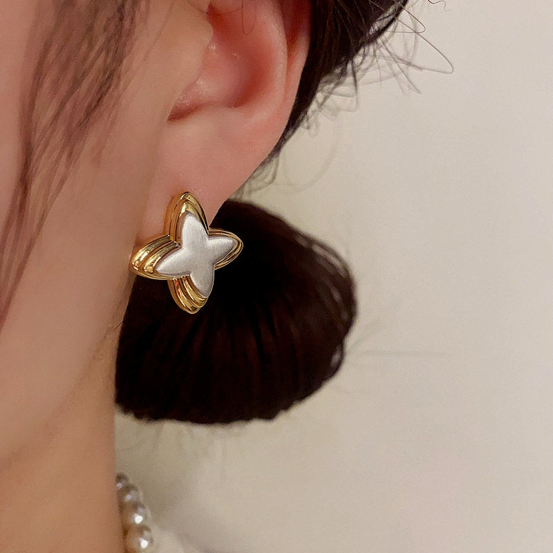 14K Gold-Plated Star Stud Earrings
