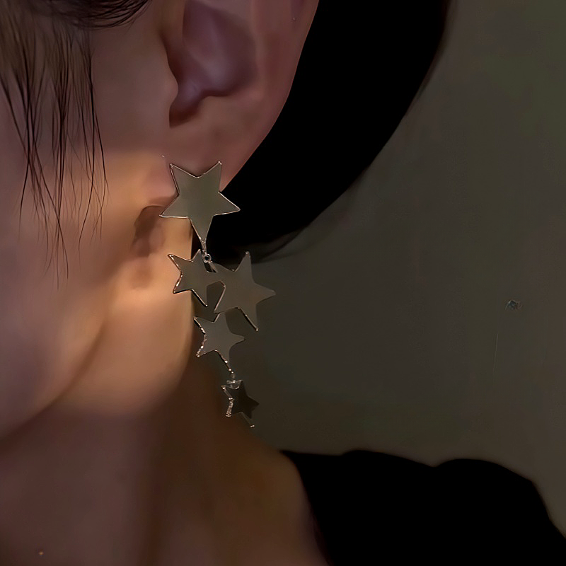 14K Gold-Plated Star Tassel Earrings