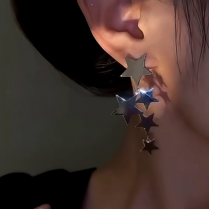 14K Gold-Plated Star Tassel Earrings