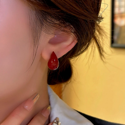 14K Gold-Plated Water Drop Stud Earrings