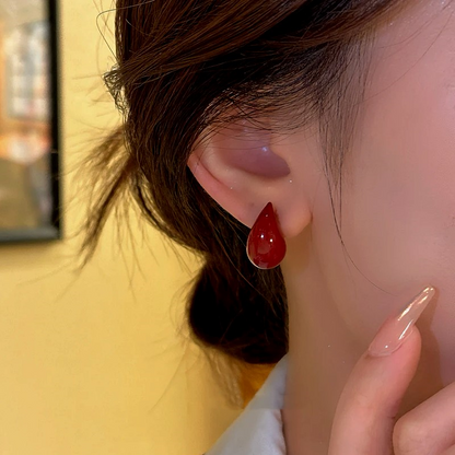 14K Gold-Plated Water Drop Stud Earrings
