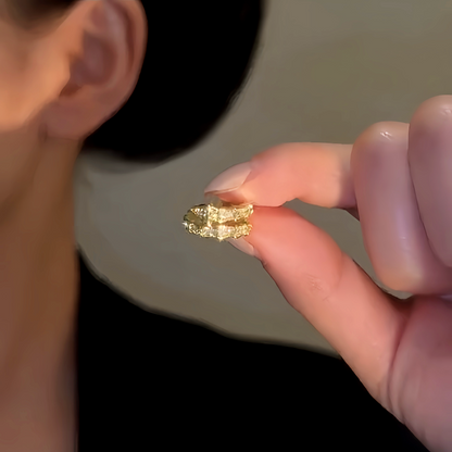 14K Gold-Plated Zircon Snake Ear Clips