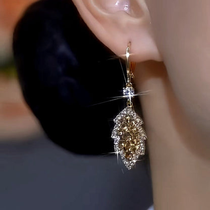 14K Gold-Plated [One leaf tells the autumn] Earrings