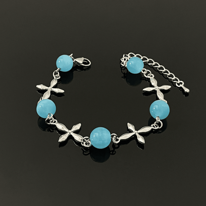 14K Gold-plated Blue Beads Bracelets