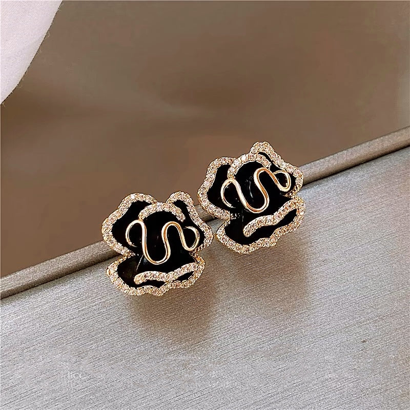 14K Gold-plated Camellia Stud Earrings