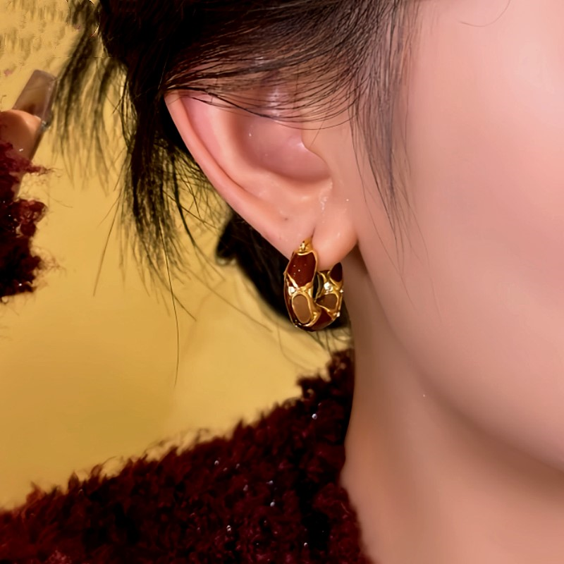 14K Gold-plated Color Matching Hoop Earrings