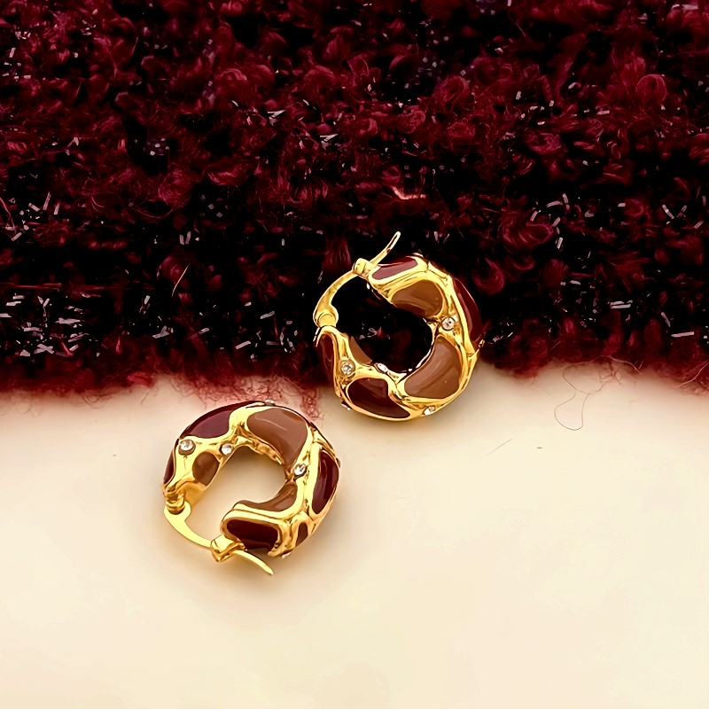 14K Gold-plated Color Matching Hoop Earrings