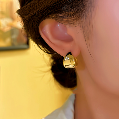 14K Gold-plated Elegant Double-Siide Water Drop Earrings