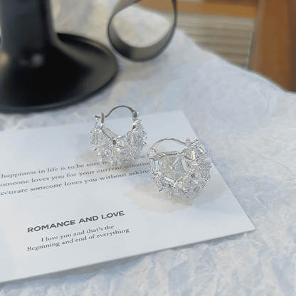 14K Gold-plated Elegant Ice Flower Cradle Earrings