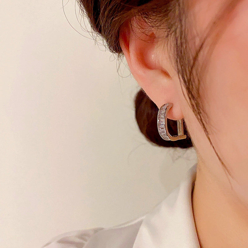 14K Gold-plated Elegant Letter D Earrings