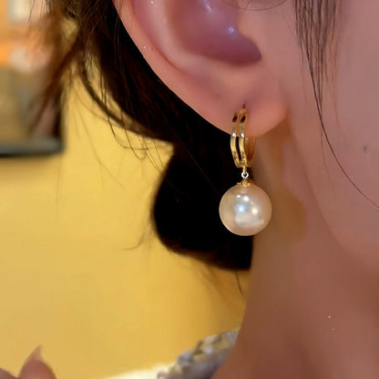 14K Gold-plated Elegant Pearl Earrings