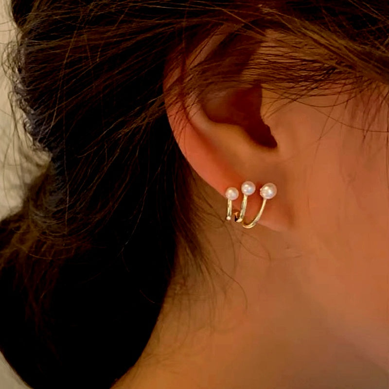 14K Gold-plated Elegant Pearl Studs
