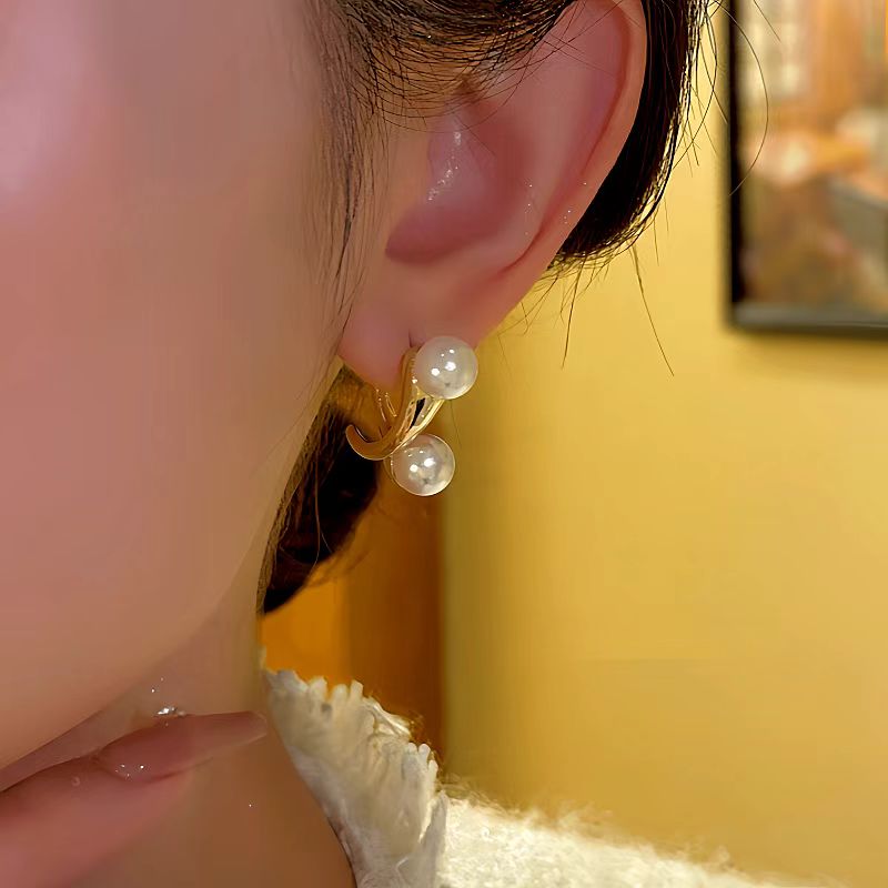 14K Gold-plated Elegant Personalized Design Bead Earrings