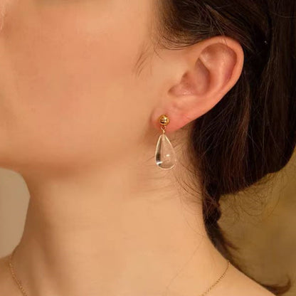 14K Gold-plated Elegant Water Drop Earrings