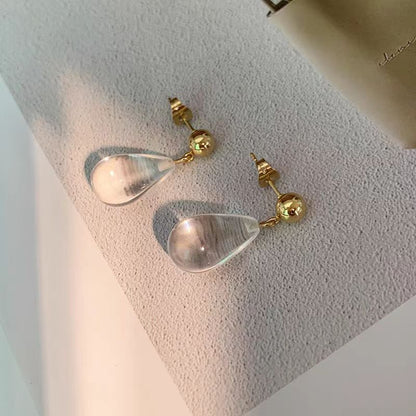14K Gold-plated Elegant Water Drop Earrings