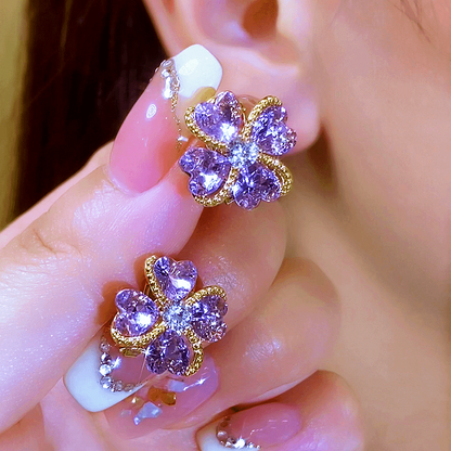 14K Gold-plated Flower Earrings